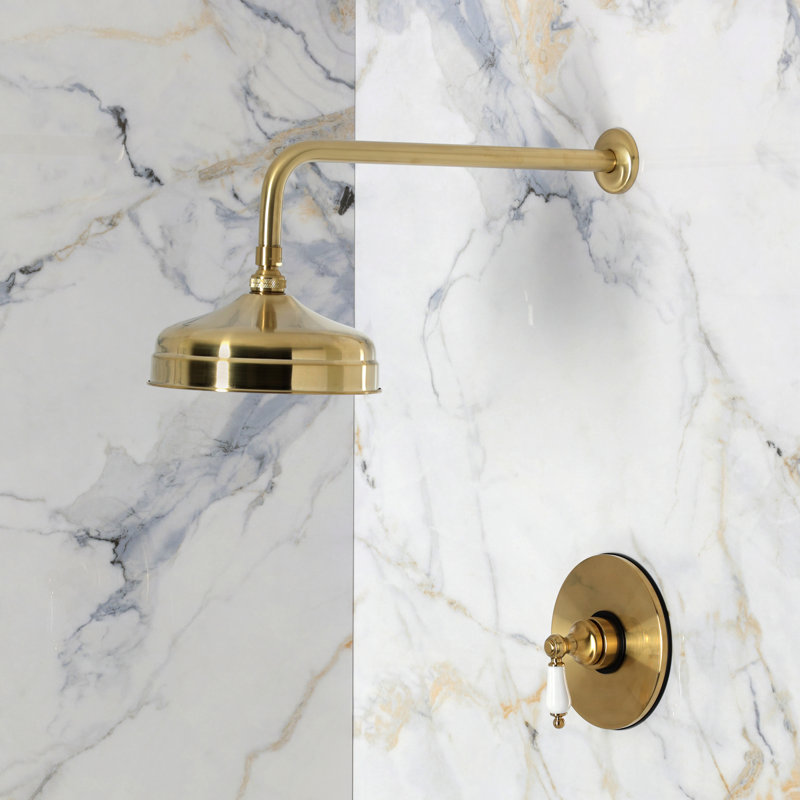 Kingston Brass Victorian Single-Handle Pressure Balanced Shower Faucet, Brushed Brass