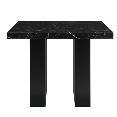 Square Faux Marble Top Dining Table