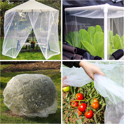 Garden Netting - 10x10ft Ultra Fine Garden Netting Pest Barrier For Vegetable, Plants, Fruits, Flowers And Crops Greenhouse Row Cover Raised Bed Patio Mesh Netting