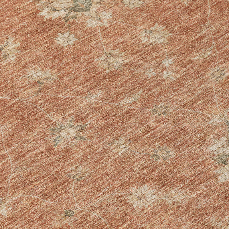 Tapis Chantille ACN3076 Global, lavable à la machine, intérieur/extérieur, Terra Cotta, 8 pi x 10 pi