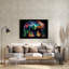 Art mural en verre épique «Vibrant Bear 4» par Rey Klimt-117452789
