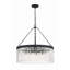 Lustre forgé 8 lumières noires-70760600