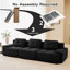 Canapé modulaire en nuage 115,3 po Boneless, canapé modulaire avec assise profonde, canapé en velours côtelé désossé pour le salon, aucun assemblage requis (brun)-1538116010
