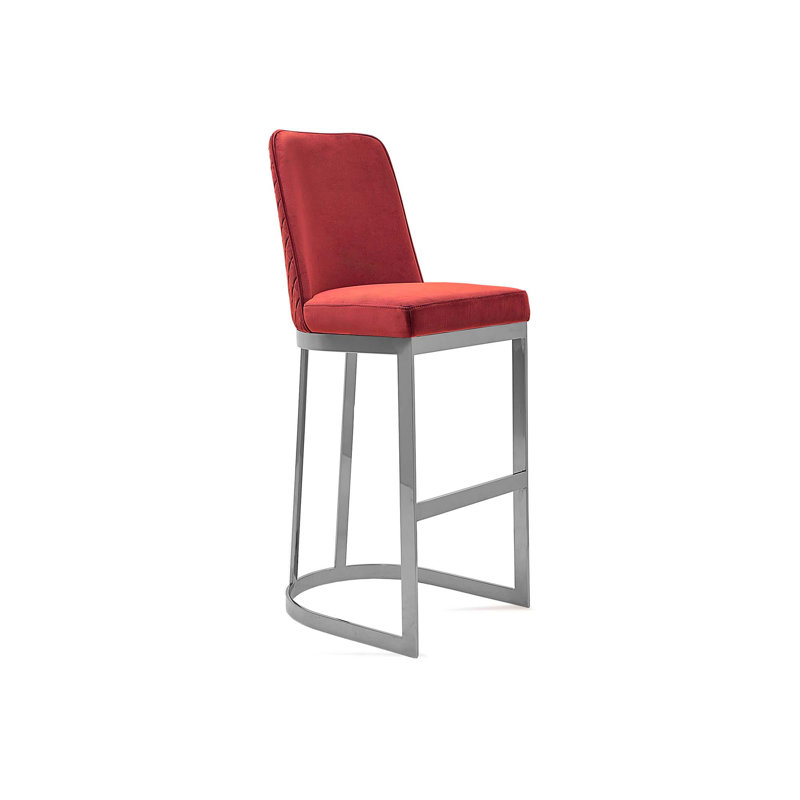 Tabouret de bar, Bourgogne / cadre argenté, Tabouret de bar (siège d'une hauteur de 31 po)