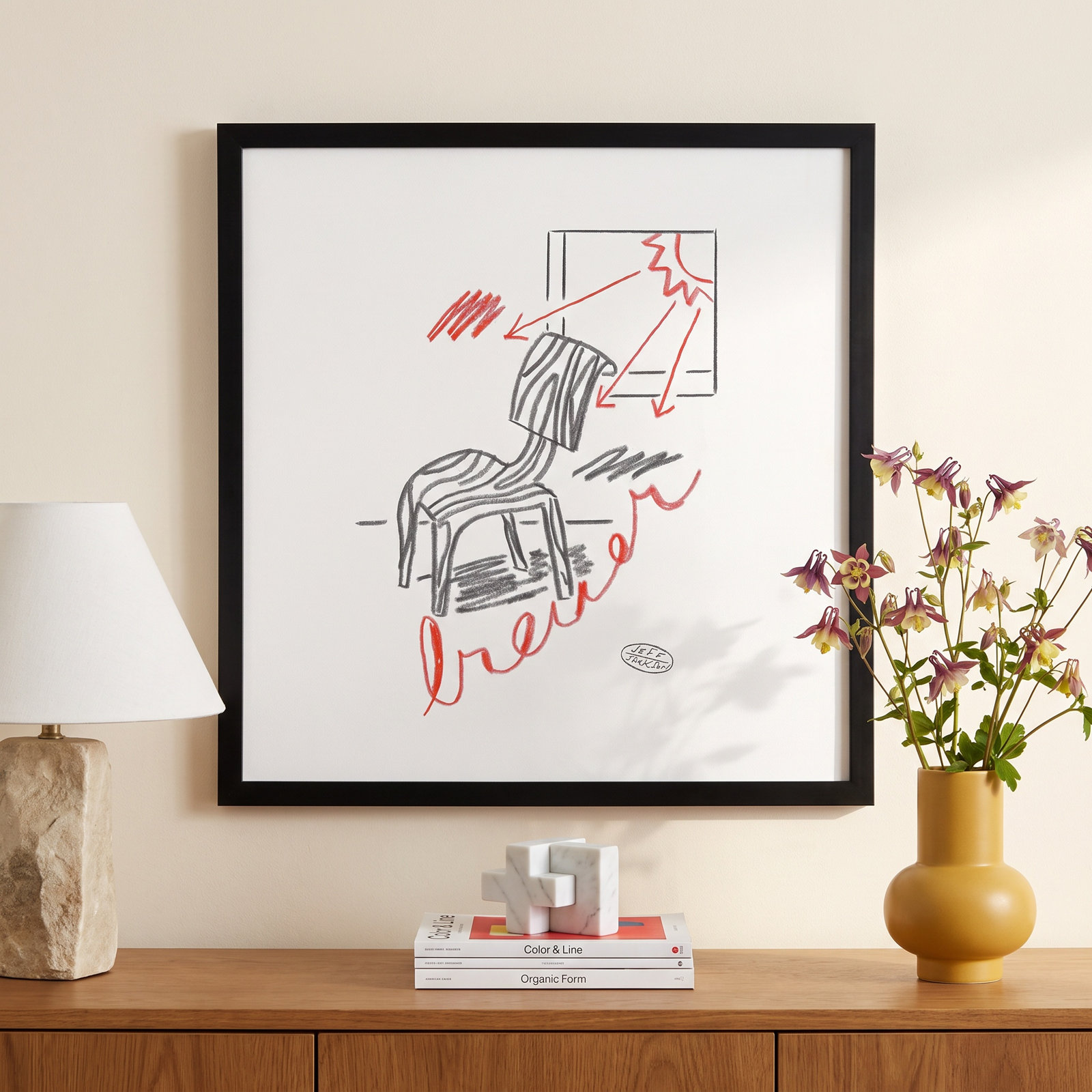 Chairs Breuer Print by Jeff Jackson, 30" W x 30" H, Black Single Picture Framed Paper