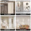 Ensemble de 4 panneaux muraux en simili pierre de 24 po x 48 po, panneaux de revêtement mural flexible en MCM, couvertures de 31 pieds carrés, revêtement mural pliable, pour salon, chambre à coucher, foyer, cuisine, bureau, décor de fond d'hôtel, jaune travertin-117220451