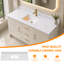 Dessus de meuble-lavabo en quartz 60 po avec lavabo encastré et dosseret en céramique
