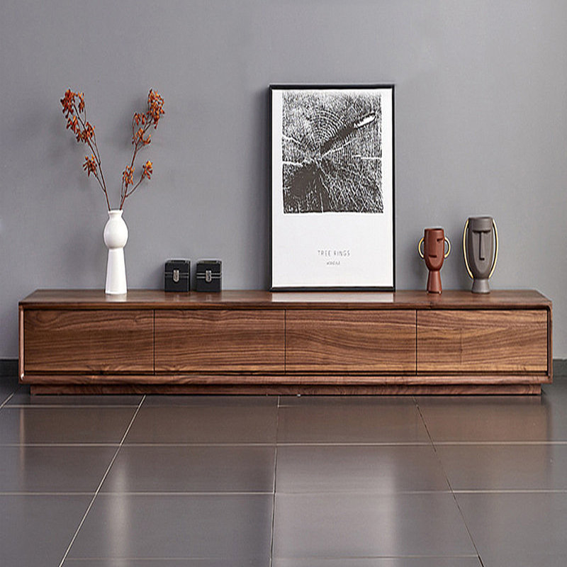 Modern minimalist TV stand with storage cabinet, 11.02"H x 59.06"L x 15.75"W