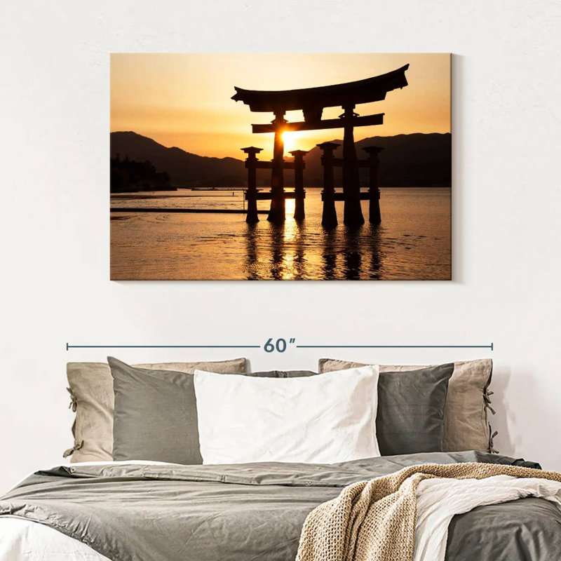 Ravi Miyajima Torii Sunset, 32" H x 48" W