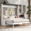 Lit escamotable multifonctionnel avec canapé, bureau et armoire de rangement-118343198