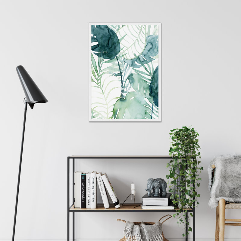 Palm Pieces II by Grace Popp - Painting, White Framed Paper Print, 80cm H x 55cm W