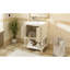 Meuble-lavabo de 24 po avec lavabo en céramique brillant et rangement ouvert pratique au design rétro ultrabrillant