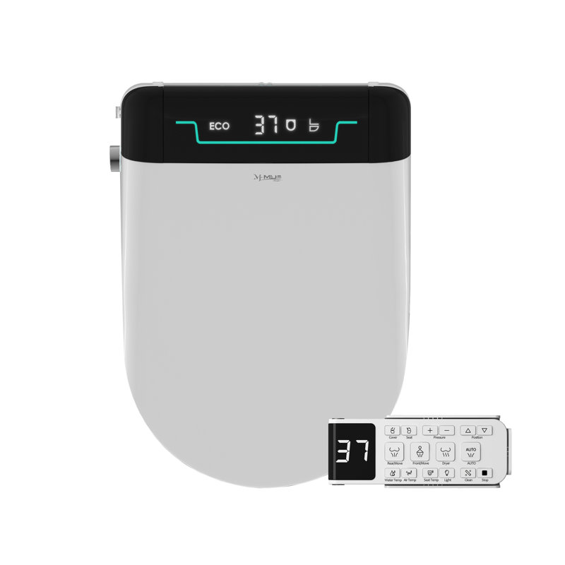 MEJE #001U-Electric Bidet Seat for Elongated Toilets with Remote ControlToilet Seat(White)