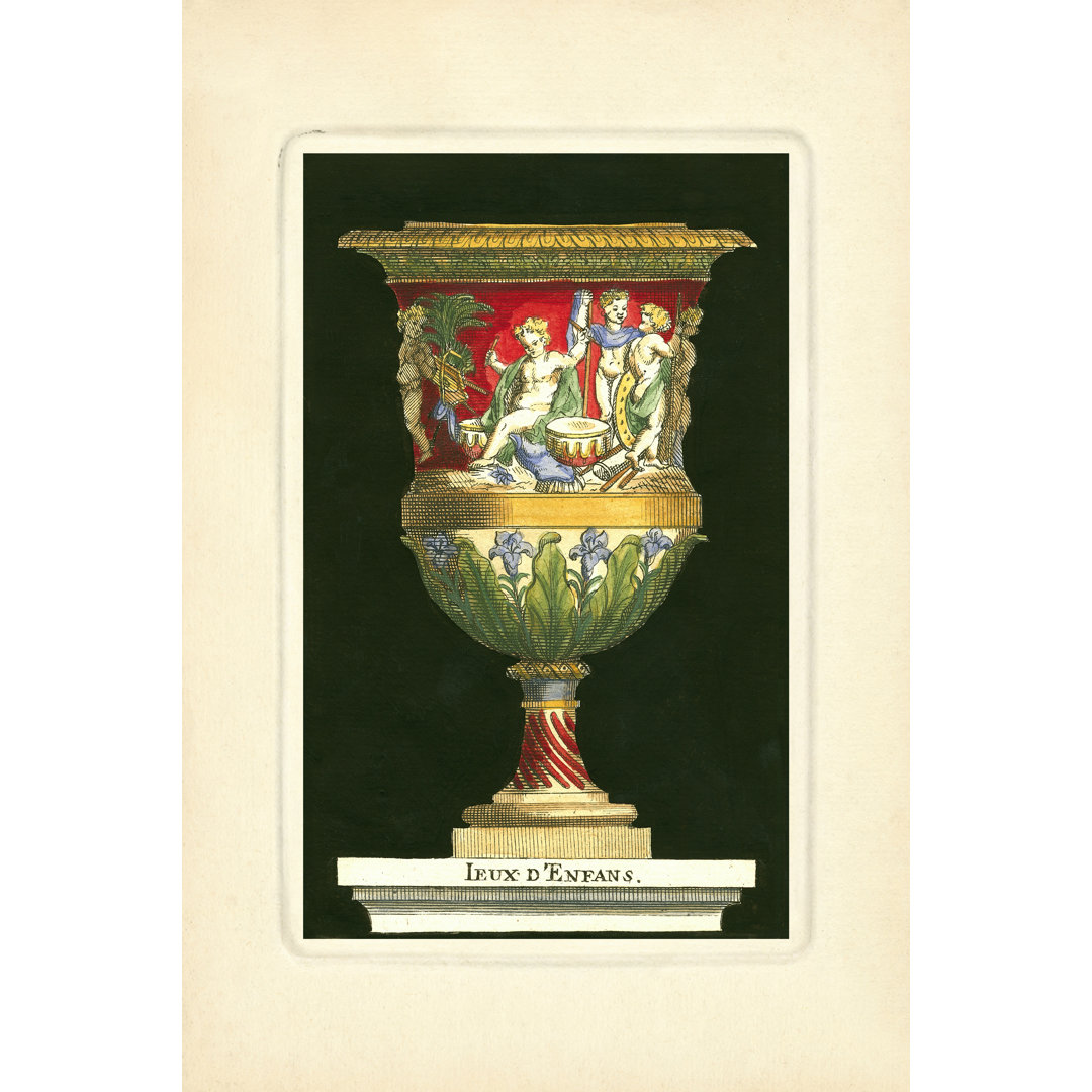 Leinwandbild Vase mit Cherubs von S. Thomassin