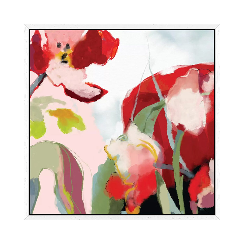 Abstract Bloom Square by Ana Rut Bré - Gallery-Wrapped Canvas Giclée on Canvas, 66.04 cm H x 66.04 cm W, White Framed