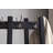Coat Rack w/ 3-Tier Storage Shelves in Black Finish