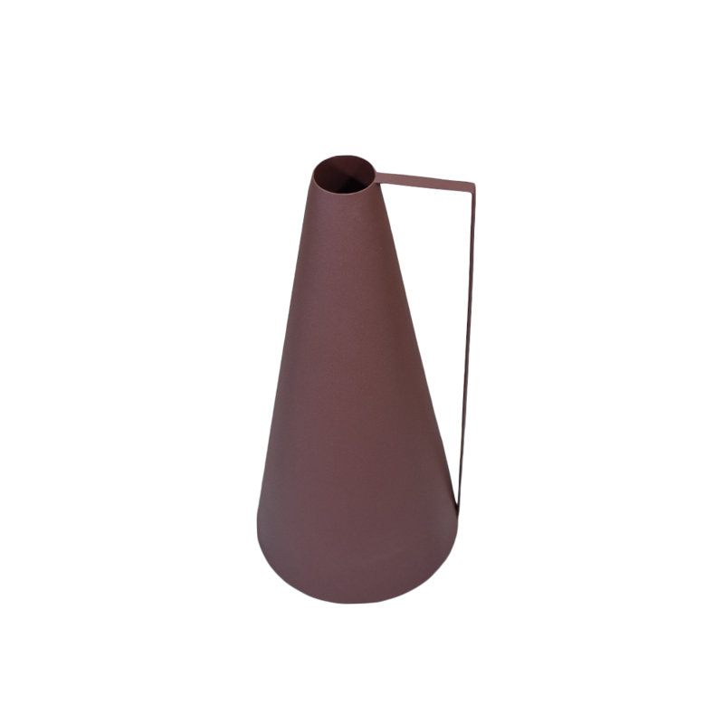 Vase de table Sanita, H 19 po x l 8,5 po x P 8,5 po, rouille