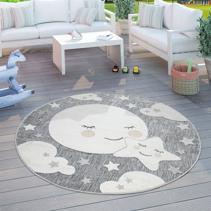Henryk Grey/Cream Rug, Round 160cm