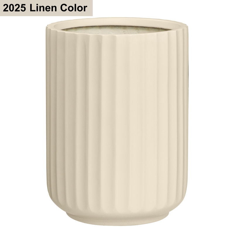 Pot de fleurs Allenville Fiberstone, H 19 po x l 14 po x P 14 po, Brun clair