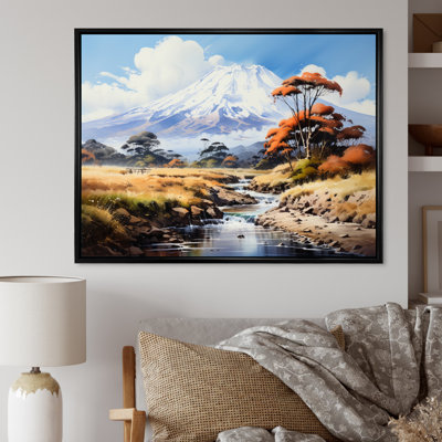 Berkel orange, mont Kilimandjaro, reproduction encadrée sur toile Berkel