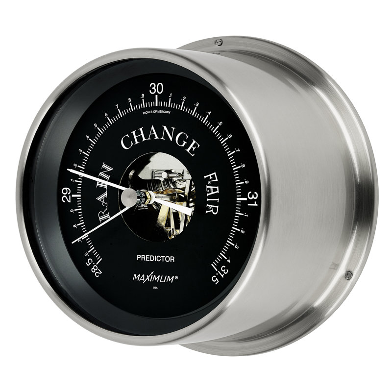 Predictor 6.5'' Barometer, Nickel/Black