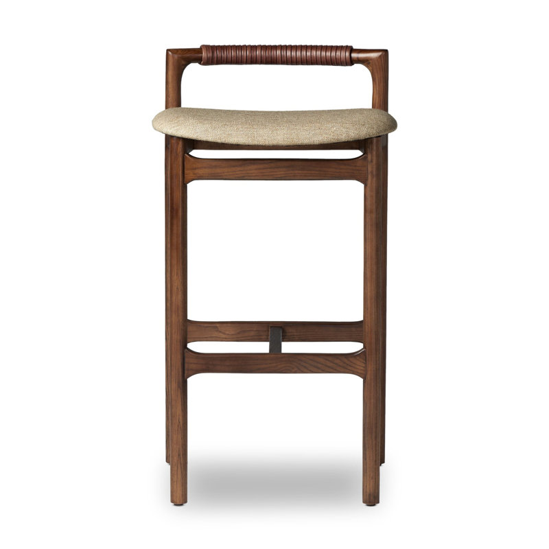 Baden Stool, Sienna Brown, Alcala Wheat/Polyester Blend, Bar Stool (30" Seat Height)