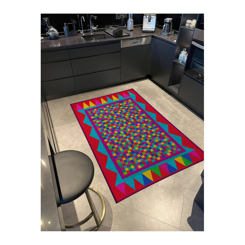Tapis gris tissé traditionnel Mosso, 2'4" x 3'11"