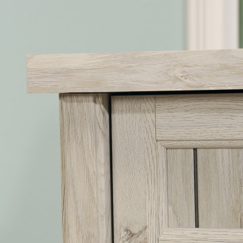L-Shaped Executive Desk, Chalked Chestnut
