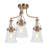 Strasburg 3-Light Seeded Glass Semi Flush Mount
