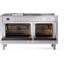 ILVE Professional Plus II 60 in Dual Fuel Range 7 Burner, Griddle, Frenchtop-116068371-116068372
