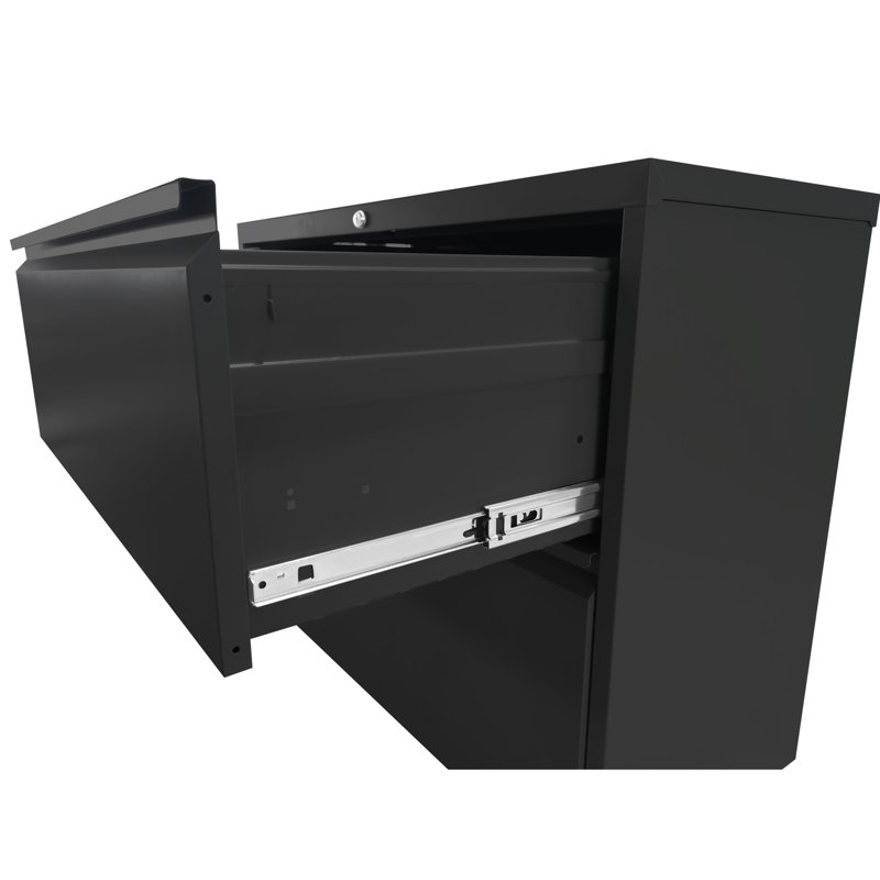 4 classeurs latéraux, métal robuste, glissières à extension silencieuses, formaldéhyde intelligent et quincaillerie Space Office Solution, 30 pièces pour la maison