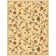 Ottohome Non-Slip Floral Area Rug For Living Room, Hallway, Entryway Rug, Beige