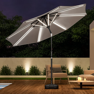 Aisya 3m Traditional Parasol with LED Light