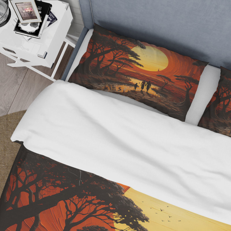 Ensemble de housse de couette en microfibre / polyester African Tribal Eternity II