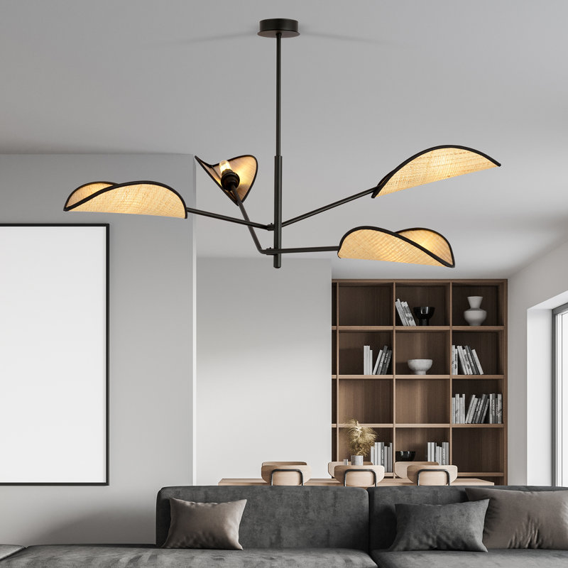 4 - Light Chandelier, Brown