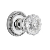 Rope Rosette with Crystal Door Knob