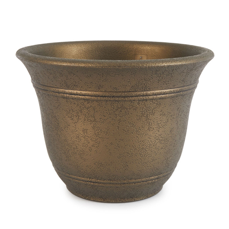 Sayoko Pot Planter, 7.38" H x 10" W x 10" D, Bronze