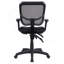 Chaise de bureau pivotante noire avec accoudoirs