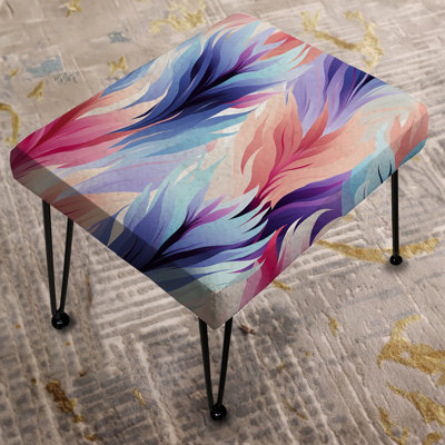 Purple And Pink Boho Ikat Spirit Harmony - Ikat Rectangle Ottoman