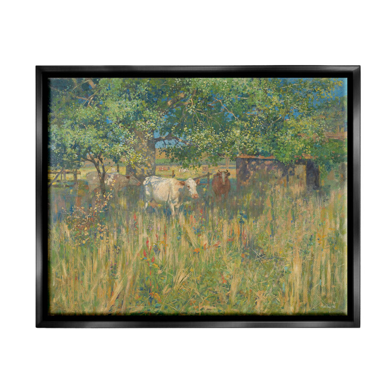 "Bétail", pâturages de prairies encadrées par Stellar Design Studio, H 17 po x l 21 po x P 1,7 po