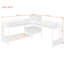 Lit simple superposé en forme de L simple avec bureau intégré, 4 tiroirs, ports USB et prise de courant-1999284282