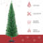 Arbre de Noël artificiel, arbre de Noël mince avec 499 extrémités de branches réalistes et support en plastique