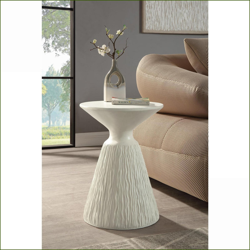 Table basse en faux béton naturel naturel - Table d'appoint moderne et polyvalente écologique pour le salon
