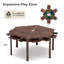 Table de jeu hexagonale pour 6 adultes avec support de rangement, 59 po de large pour le poker, les jeux de société et les jeux de rôle
