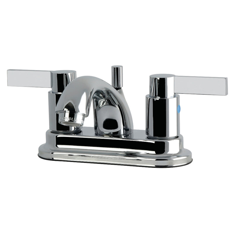 Robinet de salle de bain central à avec ensemble de drain nuvofusion, Chrome poli