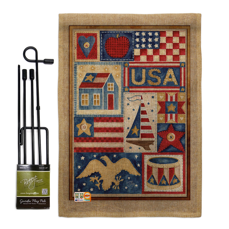 18,5 x 13 po états-unis, patriotiques americana ensemble de drapeau