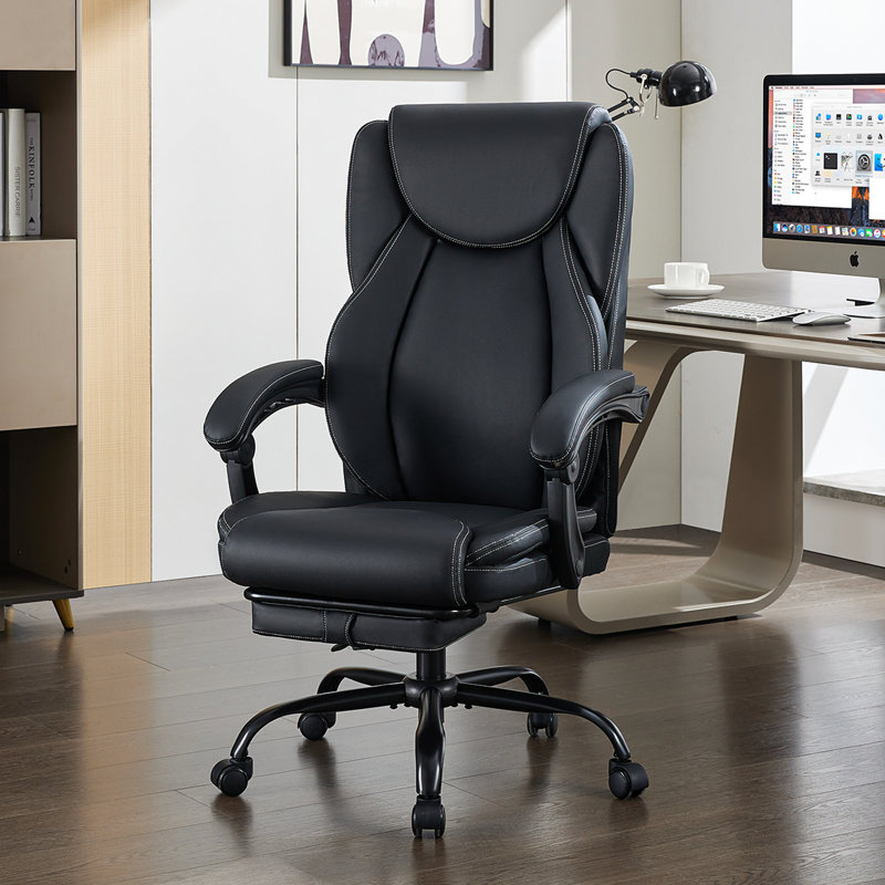 Crowder Ergonomic Executive Chair with Footrest, Black