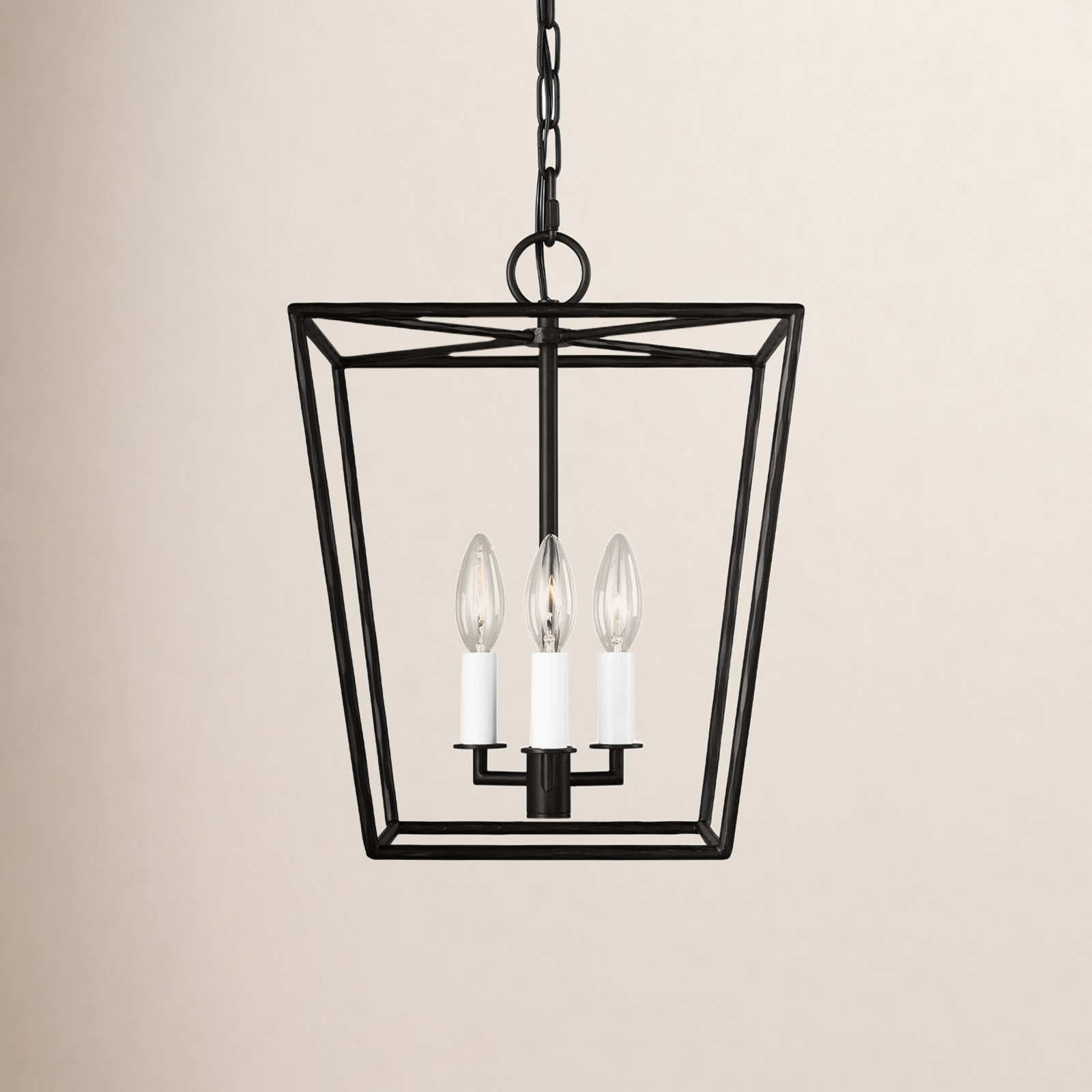Maribel Dimmable 3-Light Pendant, Aged Iron