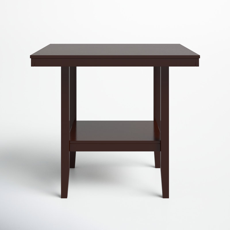Alyjah Square with Solid Wood Base Dining Table, Cappuccino