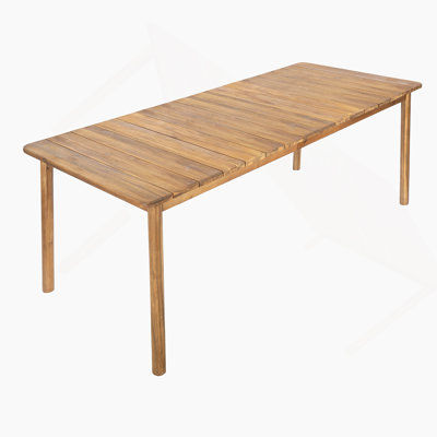 Table de salle à manger d'extérieur en bois d'acacia de 79 po Visola